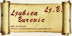Ljubica Burević vizit kartica